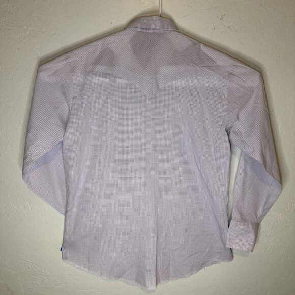 Western Fashions Shirt Mens 16 /30 Beige Pearl Snap Long Sleeve - Picture 5 of 6